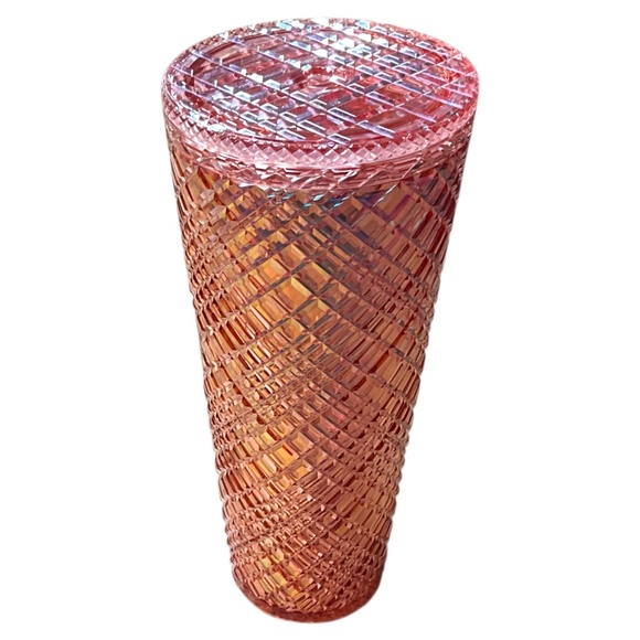 STARBUCKS Rose Gold/Blush Pink Jeweled Studded Tumbler No Straw - Picture 1 of 3